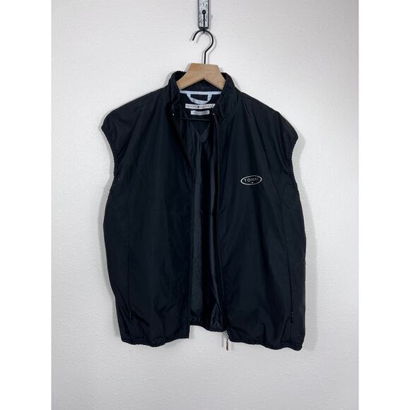 Vintage Tommy Hilfiger 90s Black Nylon Vest Size L - Picture 1 of 10